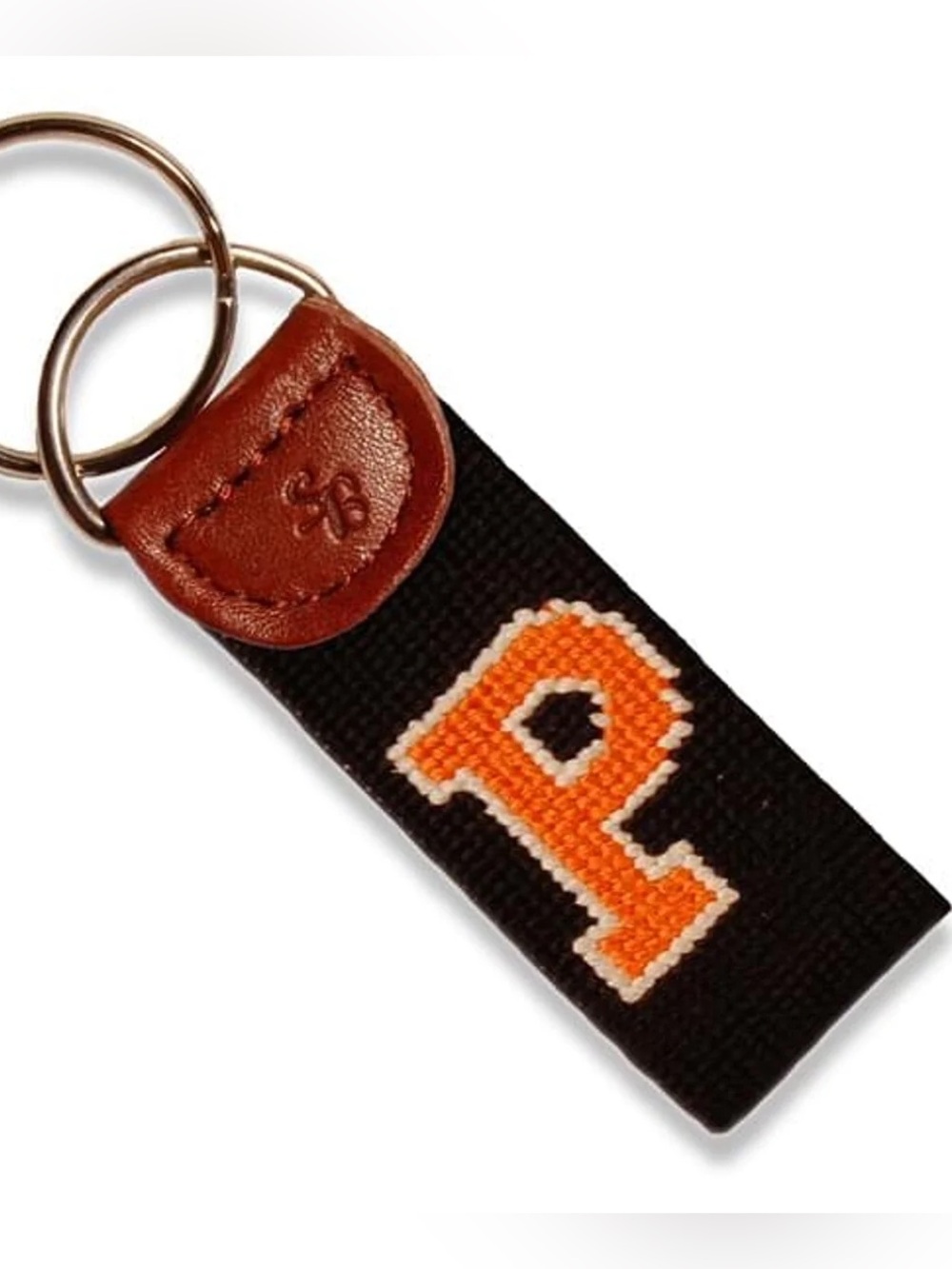 Smathers & Branson || Princeton University Key Fob Keychain P Black Orange